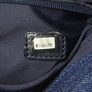 シャネル ココマーク ハンドバッグ トートバッグ インディゴブルー ブラウン デニム レザー レディース CHANEL 【中古】