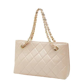 シャネル ココマーク マトラッセ チェーン ミニハンドバッグ ピンク レザー レディース CHANEL 【中古】