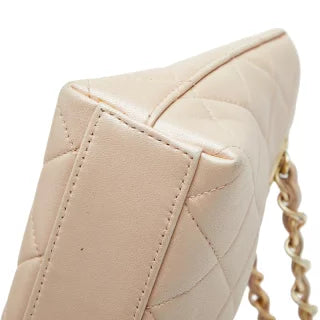 シャネル ココマーク マトラッセ チェーン ミニハンドバッグ ピンク レザー レディース CHANEL 【中古】