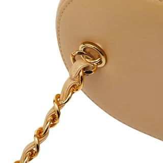 シャネル ココマーク チェーンショルダーバッグ かごバッグ ブラウン ベージュ ラタン レザー レディース CHANEL 【中古】