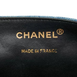 シャネル ココマーク マトラッセ チェーンショルダーバッグ ブルー デニム レディース CHANEL 【中古】