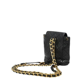 シャネル ココマーク マトラッセ ミニリュック バックパック A10177 ブラック ラムスキン レディース CHANEL 【中古】