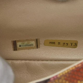 シャネル ココマーク チェーン ミニショルダーバッグ ピンク マルチカラー パイソン レディース CHANEL 【中古】