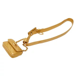 シャネル ココマーク マトラッセ ウエストバッグ ベルトバッグ サイズ:70/28 ゴールド レザー レディース CHANEL 【中古】