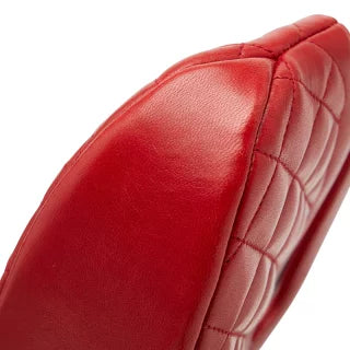 シャネル ココマーク マトラッセ チェーンショルダーバッグ ミニハンドバッグ 2WAY レッド ラムスキン レディース CHANEL 【中古】