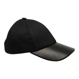 ルイ ヴィトン モノグラム LV ファースト ベースボールキャップ M7088M ブラック レザー コットン シルク レディース LOUIS VUITTON 【中古】