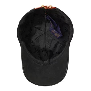 ルイ ヴィトン モノグラム LV ファースト ベースボールキャップ M7088M ブラック レザー コットン シルク レディース LOUIS VUITTON 【中古】