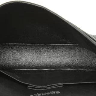 シャネル マトラッセ25 ココマーク ダブルフラップ チェーン ショルダーバッグ ブラック シルバー金具 キャビアスキン レディース CHANEL 【中古】