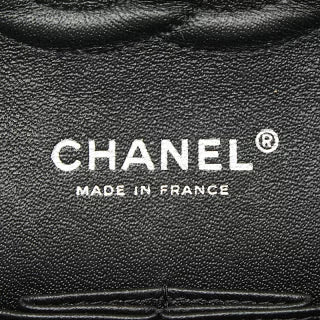 シャネル マトラッセ25 ココマーク ダブルフラップ チェーン ショルダーバッグ ブラック シルバー金具 キャビアスキン レディース CHANEL 【中古】