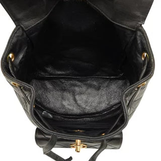 シャネル マトラッセ ココマーク チェーン リュック デイパック バックパック ブラック ラムスキン レディース CHANEL 【中古】