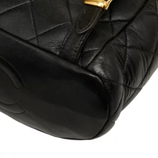 シャネル マトラッセ ココマーク チェーン リュック デイパック バックパック ブラック ラムスキン レディース CHANEL 【中古】