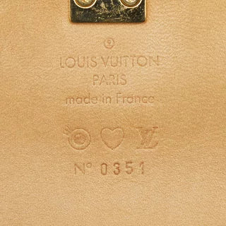 ルイ ヴィトン アイラブ モノグラム 村上隆 ショルダーバッグ M92055 ブロン ホワイト PVC レザー レディース LOUIS VUITTON 【中古】