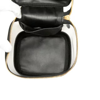 シャネル ココマーク バニティバッグ ブラック クリア ビニール レザー レディース CHANEL 【中古】