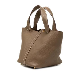 エルメス ハンドバッグ ブラウン ゴールド金具 トリヨンクレマンス レディース HERMES 【中古】