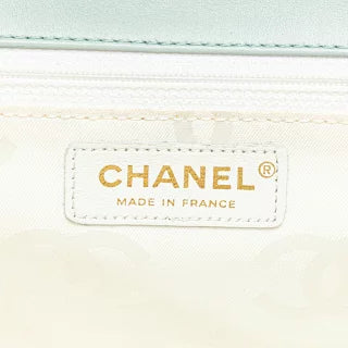 シャネル ココマーク ワイルドステッチ ハンドバッグ ライトブルー ラムスキン レディース CHANEL 【中古】
