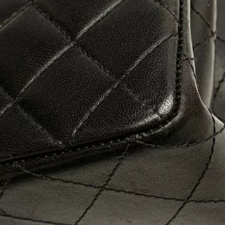 シャネル マトラッセ ココマーク ミニハンドバッグ ブラック ラムスキン レディース CHANEL 【中古】