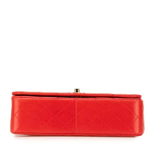 シャネル マトラッセ23 ココマーク フルフラップ チェーン ショルダーバッグ レッド ラムスキン レディース CHANEL 【中古】