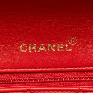 シャネル マトラッセ23 ココマーク フルフラップ チェーン ショルダーバッグ レッド ラムスキン レディース CHANEL 【中古】
