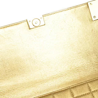 シャネル チョコバー ココマーク チェーン ショルダーバッグ ゴールド ラムスキン レディース CHANEL 【中古】