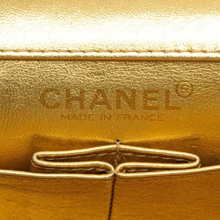 シャネル チョコバー ココマーク チェーン ショルダーバッグ ゴールド ラムスキン レディース CHANEL 【中古】