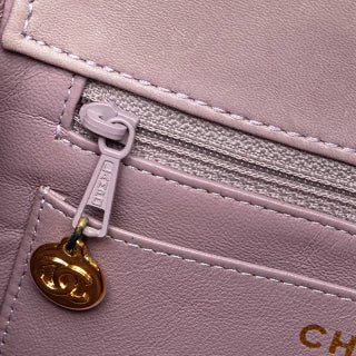 シャネル マトラッセ ダイアナ ワンショルダーバッグ ハンドバッグ パープル ラベンダー ラムスキン レディース CHANEL 【中古】