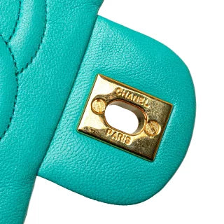 シャネル マトラッセ ココマーク チェーン ショルダーバッグ ターコイズブルー ラムスキン レディース CHANEL 【中古】