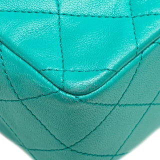 シャネル マトラッセ ココマーク チェーン ショルダーバッグ ターコイズブルー ラムスキン レディース CHANEL 【中古】