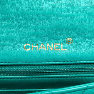 シャネル マトラッセ ココマーク チェーン ショルダーバッグ ターコイズブルー ラムスキン レディース CHANEL 【中古】
