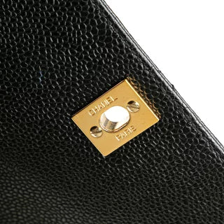 シャネル マトラッセ ココマーク ハンドバッグ ブラック キャビアスキン レディース CHANEL 【中古】