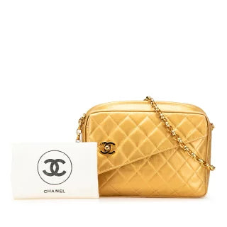 シャネル マトラッセ ココマーク ココボール チェーンショルダーバッグ ゴールド ラムスキン レディース CHANEL 【中古】