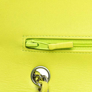 シャネル マトラッセ25 ココマーク Wフラップ チェーン ショルダーバッグ ハンドバッグ イエロー ラムスキン レディース CHANEL 【中古】