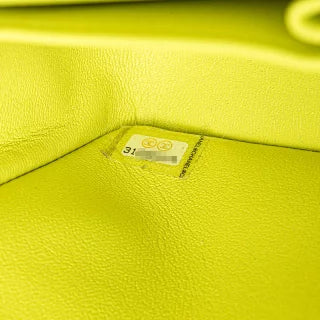 シャネル マトラッセ25 ココマーク Wフラップ チェーン ショルダーバッグ ハンドバッグ イエロー ラムスキン レディース CHANEL 【中古】