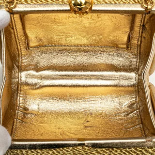 シャネル ココマーク チェーン ワンショルダーバッグ ゴールド グリッターキャンバス レザー レディース CHANEL 【中古】