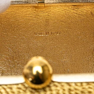 シャネル ココマーク チェーン ワンショルダーバッグ ゴールド グリッターキャンバス レザー レディース CHANEL 【中古】