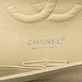シャネル マトラッセ25 ココマーク Wフラップ チェーン ショルダーバッグ ハンドバッグ ホワイト ベージュ ツイード レザー レディース CHANEL 【中古】