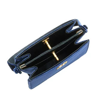 シャネル ココマーク ミニハンドバッグ ネイビー ベロア レディース CHANEL 【中古】