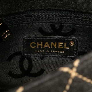 シャネル ワイルドステッチ ミニマトラッセ チェーン ショルダーバッグ グレー ウール レディース CHANEL 【中古】
