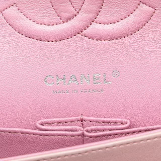 シャネル マトラッセ25 ココマーク ダブルフラップ シルバー金具 チェーン ショルダーバッグ ピンク ホワイト マルチカラー ツイード レザー レディース CHANEL 【中古】