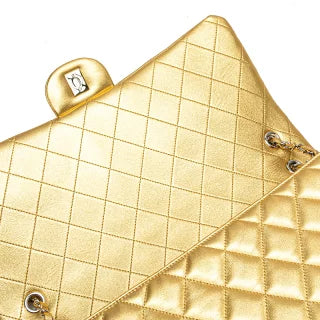 シャネル マトラッセ40 ココマーク チェーン ショルダーバッグ ゴールド ラムスキン レディース CHANEL 【中古】