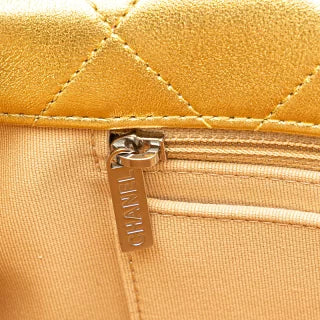 シャネル マトラッセ40 ココマーク チェーン ショルダーバッグ ゴールド ラムスキン レディース CHANEL 【中古】