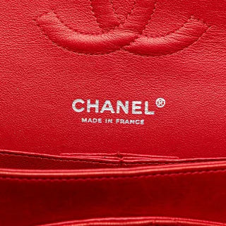 シャネル ココマーク マトラッセ25 ダブルフラップ チェーンショルダーバッグ レッド ラムスキン レディース CHANEL 【中古】