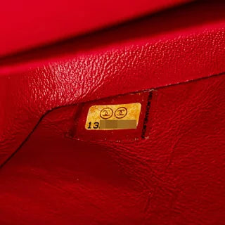 シャネル ココマーク マトラッセ25 ダブルフラップ チェーンショルダーバッグ レッド ラムスキン レディース CHANEL 【中古】