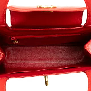 シャネル ココマーク ハンドバッグ レッド キャビアスキン レディース CHANEL 【中古】