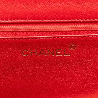 シャネル ココマーク ハンドバッグ レッド キャビアスキン レディース CHANEL 【中古】