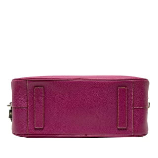 プラダ 三角ロゴプレート ハンドバッグ ピンク レザー レディース PRADA 【中古】