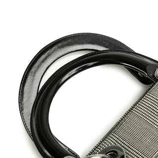ディオール レディディオール 千鳥格子 ハンドバッグ ブラック ホワイト キャンバス レザー レディース Dior 【中古】