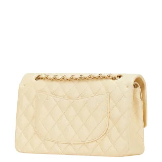 シャネル ココマーク マトラッセ25 ダブルフラップ チェーン ショルダーバッグ ベージュ ラムスキン レディース CHANEL 【中古】