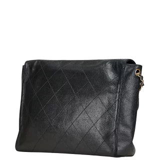 シャネル デカココマーク ビコローレ チェーン ショルダーバッグ ブラック ラムスキン レディース CHANEL 【中古】
