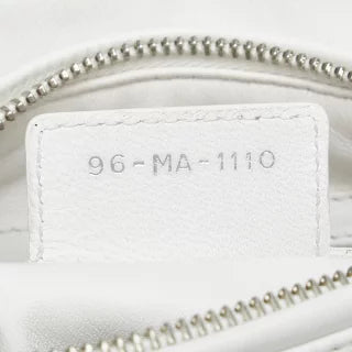 ディオール レディディオール カナ―ジュ ツイード ハンドバッグ ホワイト マルチカラー キャンバス レザー レディース Dior 【中古】