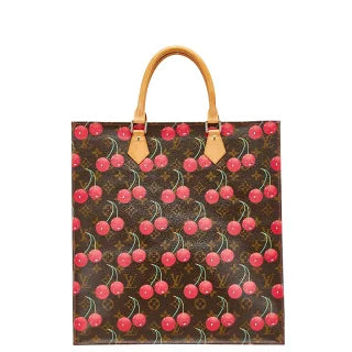 ルイ ヴィトン ×村上隆 モノグラム チェリー サックプラ トートバッグ M95010 ブラウン PVC レザー レディース LOUIS VUITTON 【中古】
